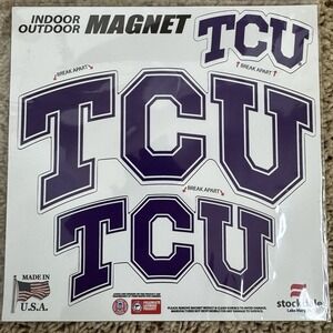 TCU Horned Frogs Magnets Indoor Outdoor 3 Size Pack Texas Christian Football NIP